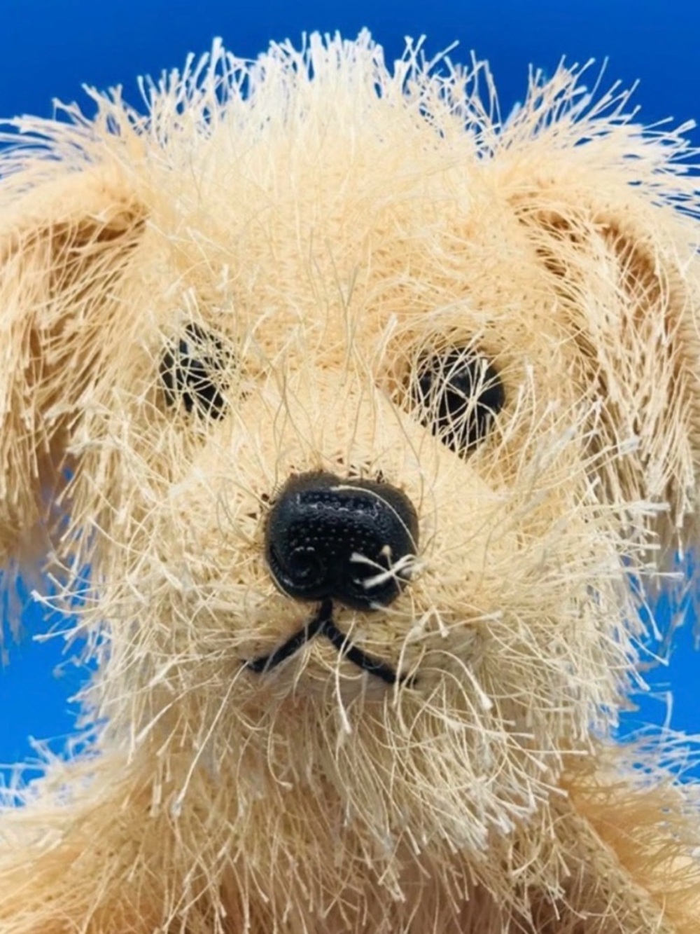 Russ Berrie "Scrappy" Dog Plush – Fuzzy beige